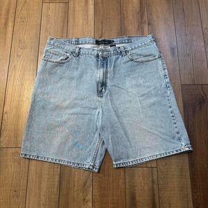 Vintage Calvin Klein‎ Denim Jean Shorts Men's Size 38 Light Wash Jorts 90s